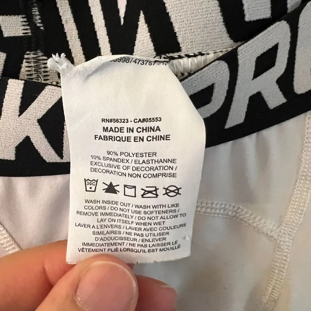 Nike Pro Dri Fit Men’s White Leggings M Tight Fit